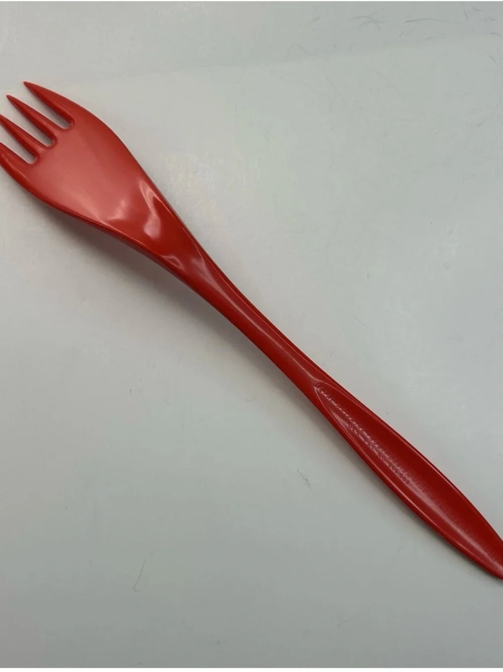 Mepal Rosti Design Melamine Vtg Serving Fork Red 2530 Hutzler Denmark 12” Retro